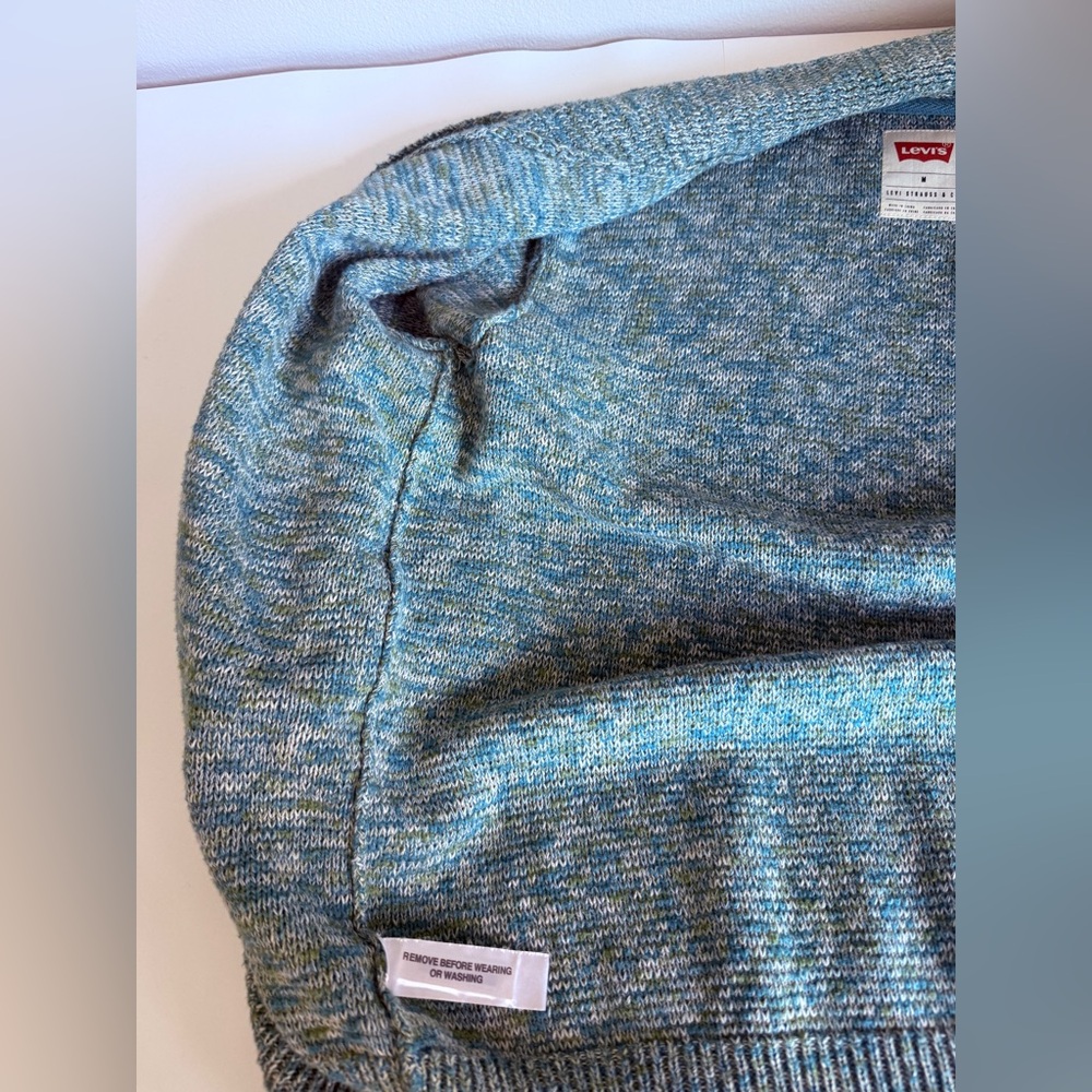 Signature by Levi Strauss Men's Teal Cardigan Sweater - Picture 7 of 10